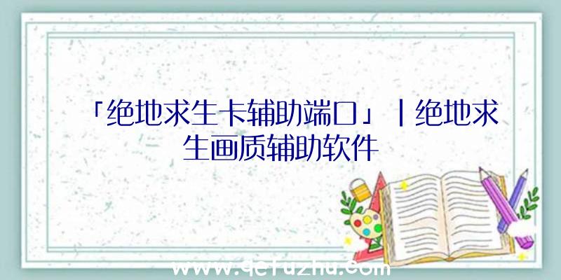 「绝地求生卡辅助端口」|绝地求生画质辅助软件